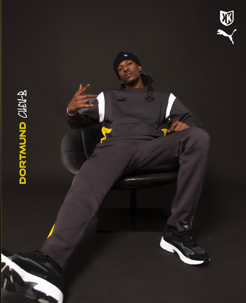 Pantalon d'entrainement Dortmund Archive - Gris/Blanc/Jaune