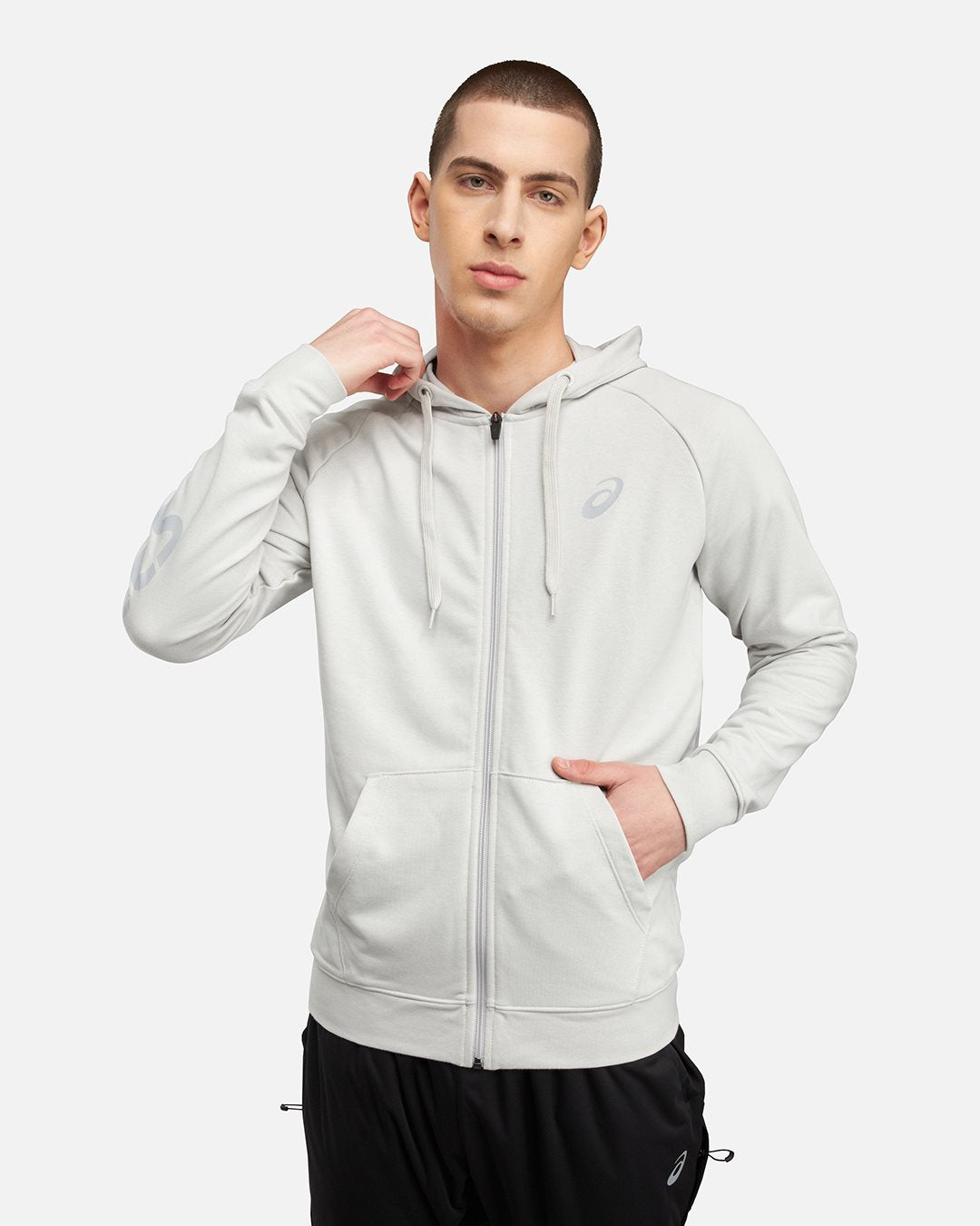 Veste à capuche Big Asics FZ Hoodie - Gris