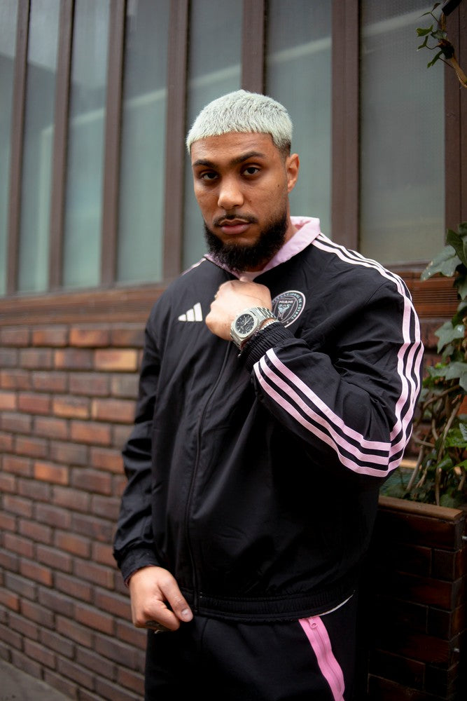 Veste de survêtement Inter Miami Anthem - Noir/Rose