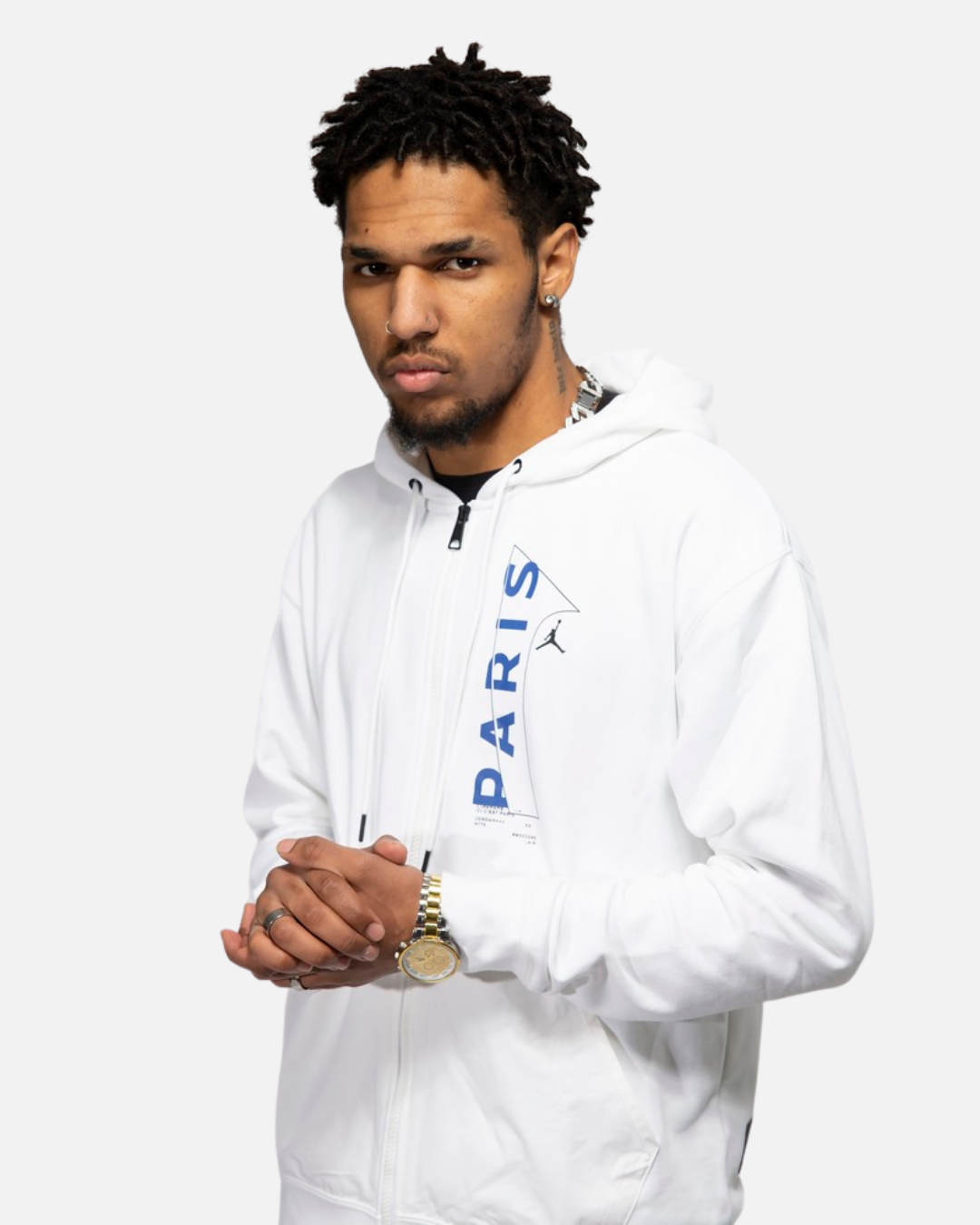 Veste d'entrainement PSG x Jordan - Blanc/Bleu